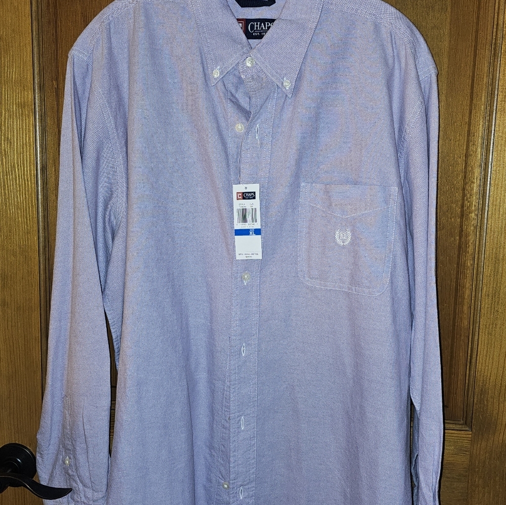 Chaps Men's Button-Down Shirt - Light Lavender
